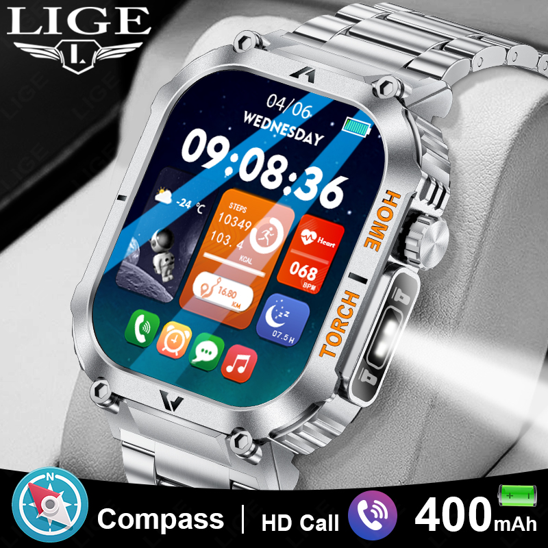 Smartwatch Latest Watches For Men - Relógio Inteligente Masculino LIGE 2026 à