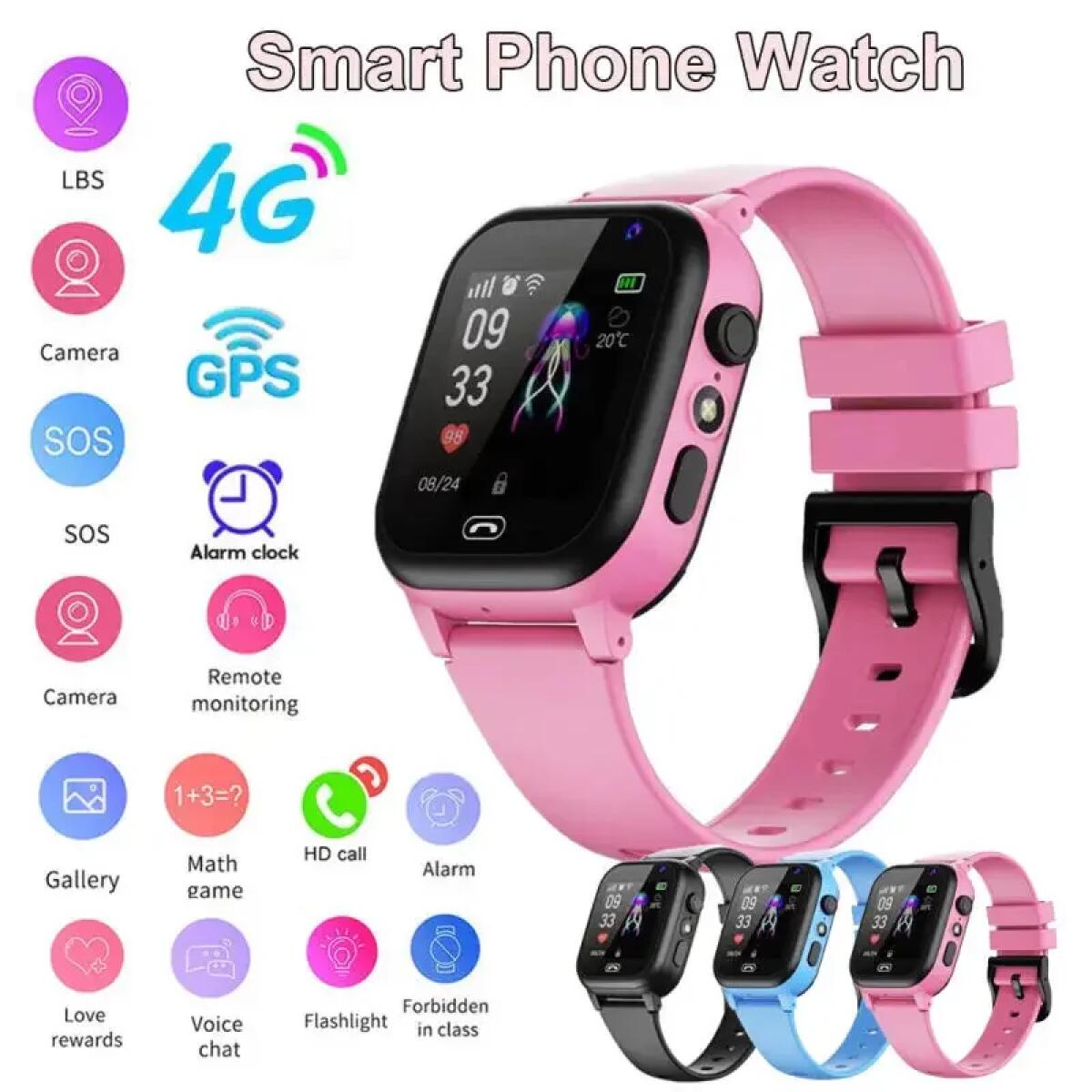 Watch Display Pillow - Crianças relógio inteligente 4g multifuncional à