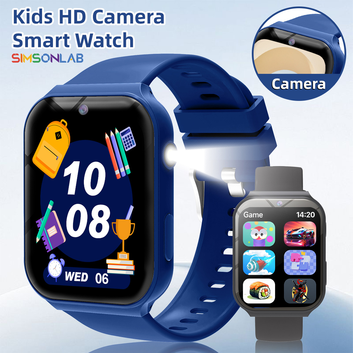 Smartwatch Watches Birthday Gift For Boys - Parceiros de Estudo para Crianças: Câmera
