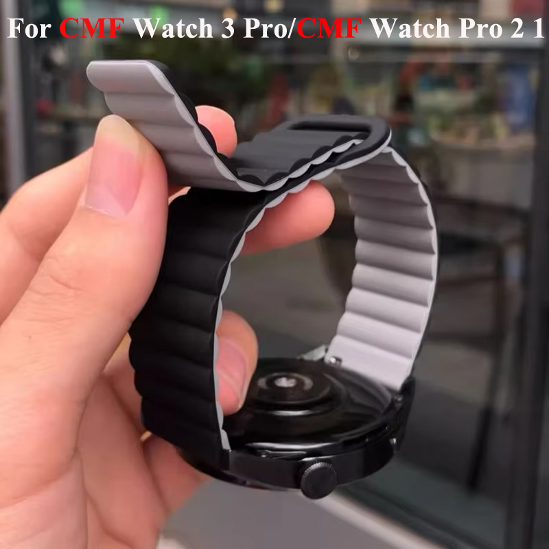 Smartwatch Nothing Watches - Pulseira magnética de silicone de 22mm