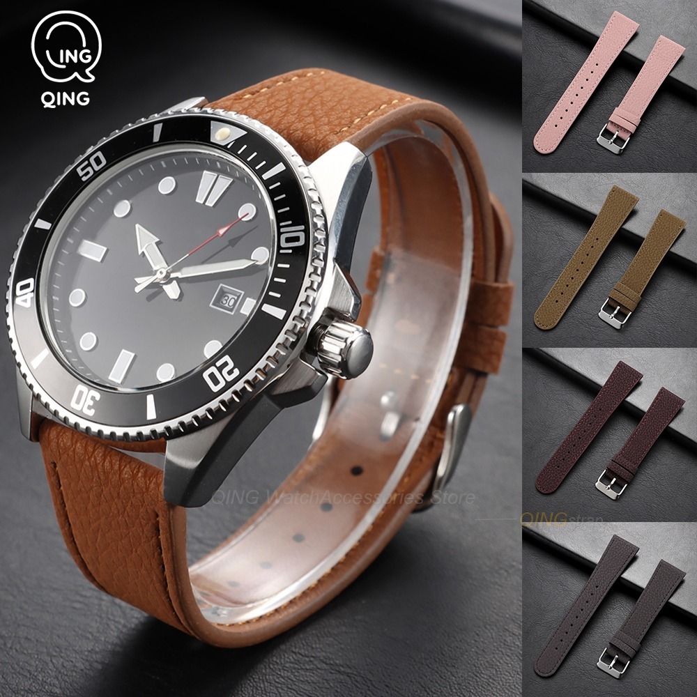 Omega Watches Smartwatch - Pulseira de Couro Universal de 22mm