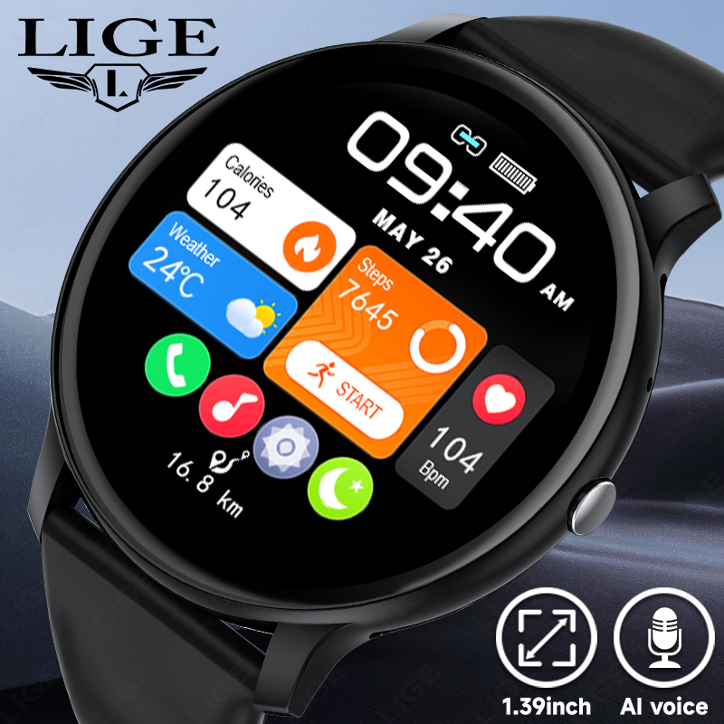 Lige bluetooth chamada feminin - Smartwatch Latest Watches For Men avaliação e preço