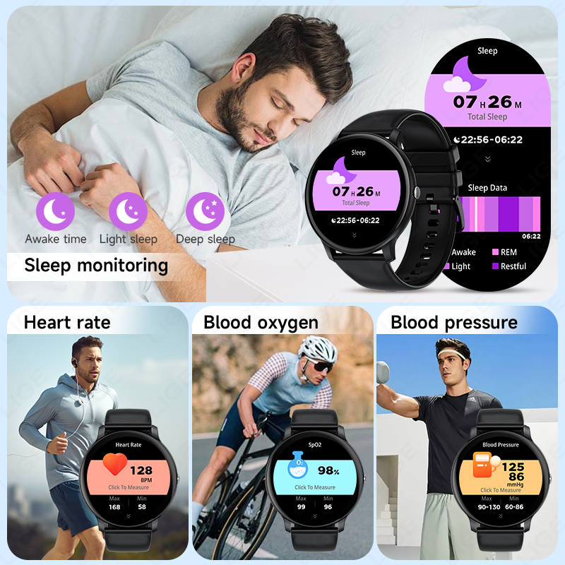 Lige bluetooth chamada feminin - Smartwatch Latest Watches For Men avaliação e preço