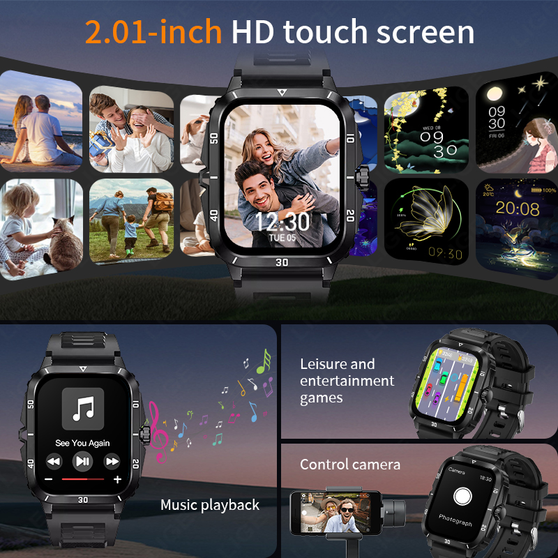 2.01 tela relógio inteligente  - Smartwatch Latest Watches For Men avaliação e preço