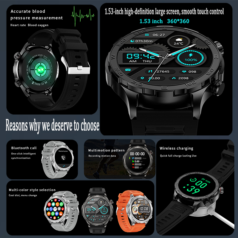Novo Relógio Inteligente GPS p - Smartwatch Sports Watches For Men avaliação e preço