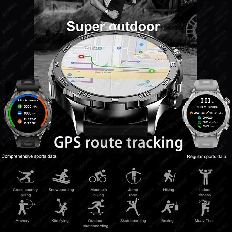 Novo Relógio Inteligente GPS p - Smartwatch Sports Watches For Men avaliação e preço