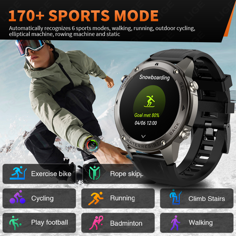 Novo Smartwatch Militar Ultra  - Smartwatch Sports Watches For Men avaliação e preço