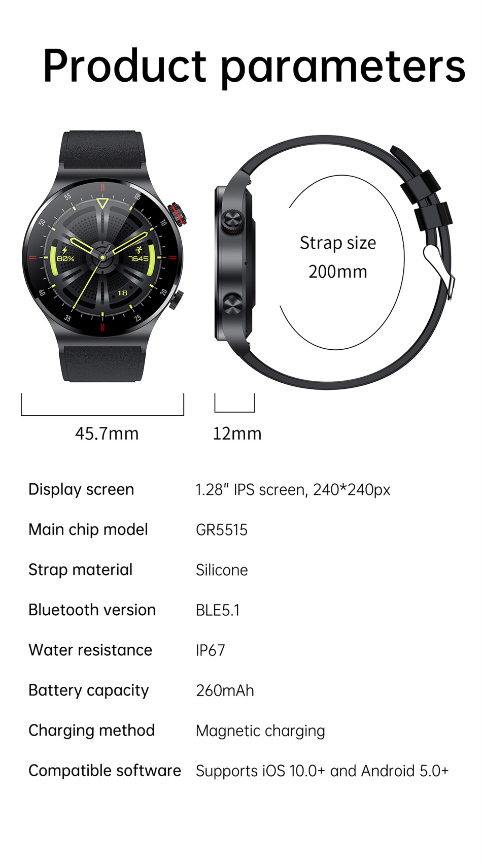 Para samsu galax a52 a41 a40 a - Smartwatch Iphone Watches For Women avaliação e preço