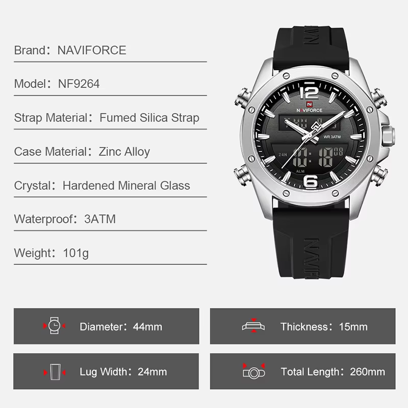 Relógio Masculino NAVIFORCE Qu - Watch Display Pillow avaliação e preço