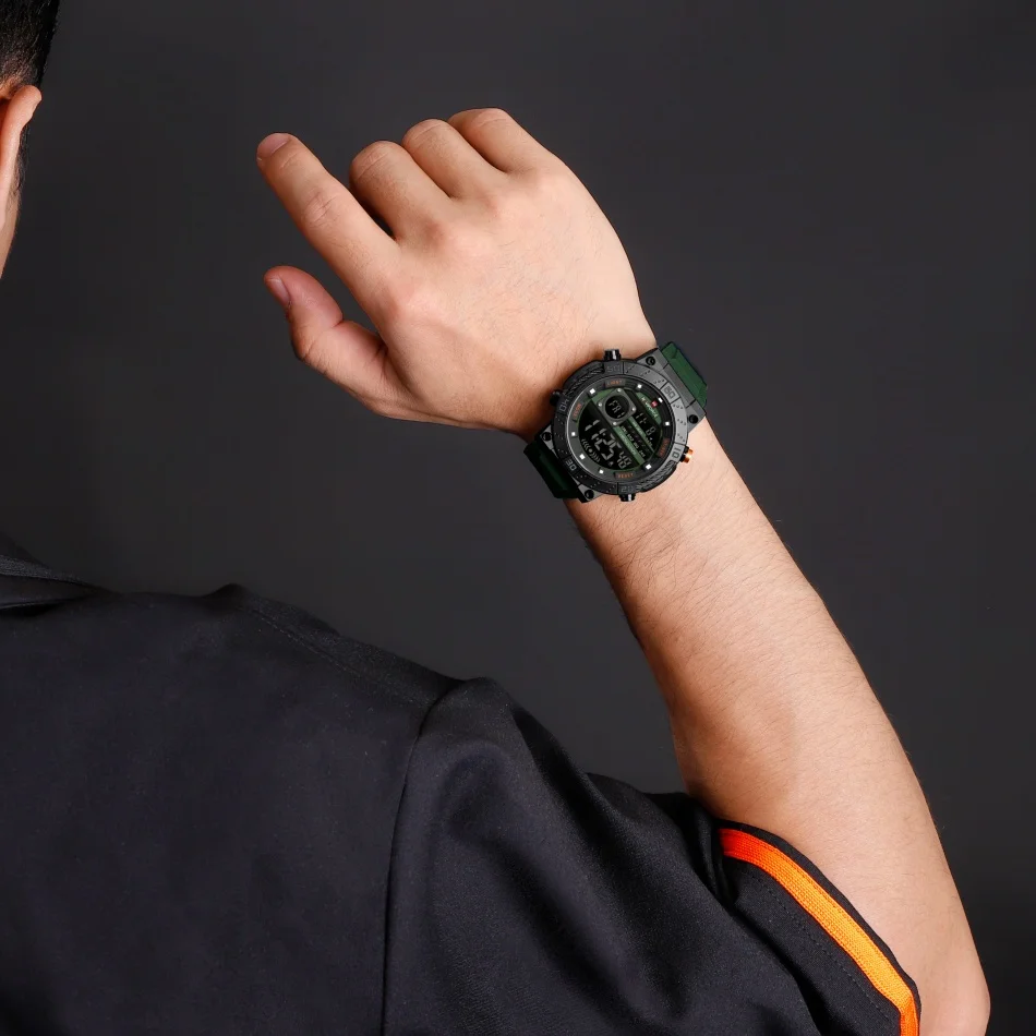 Naviforce novo lcd digital esp - Watch Display Pillow avaliação e preço