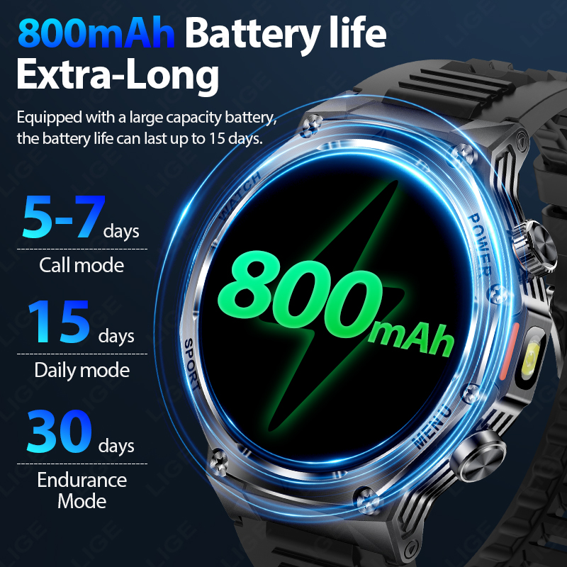 Lige novos homens 800mah ultra - Smartwatch Latest Watches For Men avaliação e preço