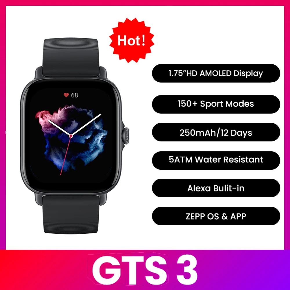 Smartwatch Amazfit GTS 3, à pr - Smartwatch Refurbished Watches avaliação e preço